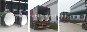 Epoxy paint finish 3pe anticorrosive screw steel pipe in gas oil pipeline