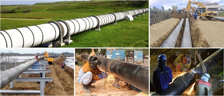 Epoxy paint finish 3pe anticorrosive screw steel pipe in gas oil pipeline